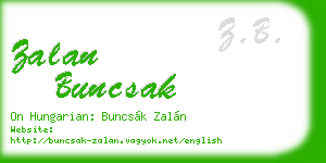 zalan buncsak business card